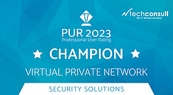 Logo zum PUR Award 2023 in der Kategorie „Virtual Private Network“
